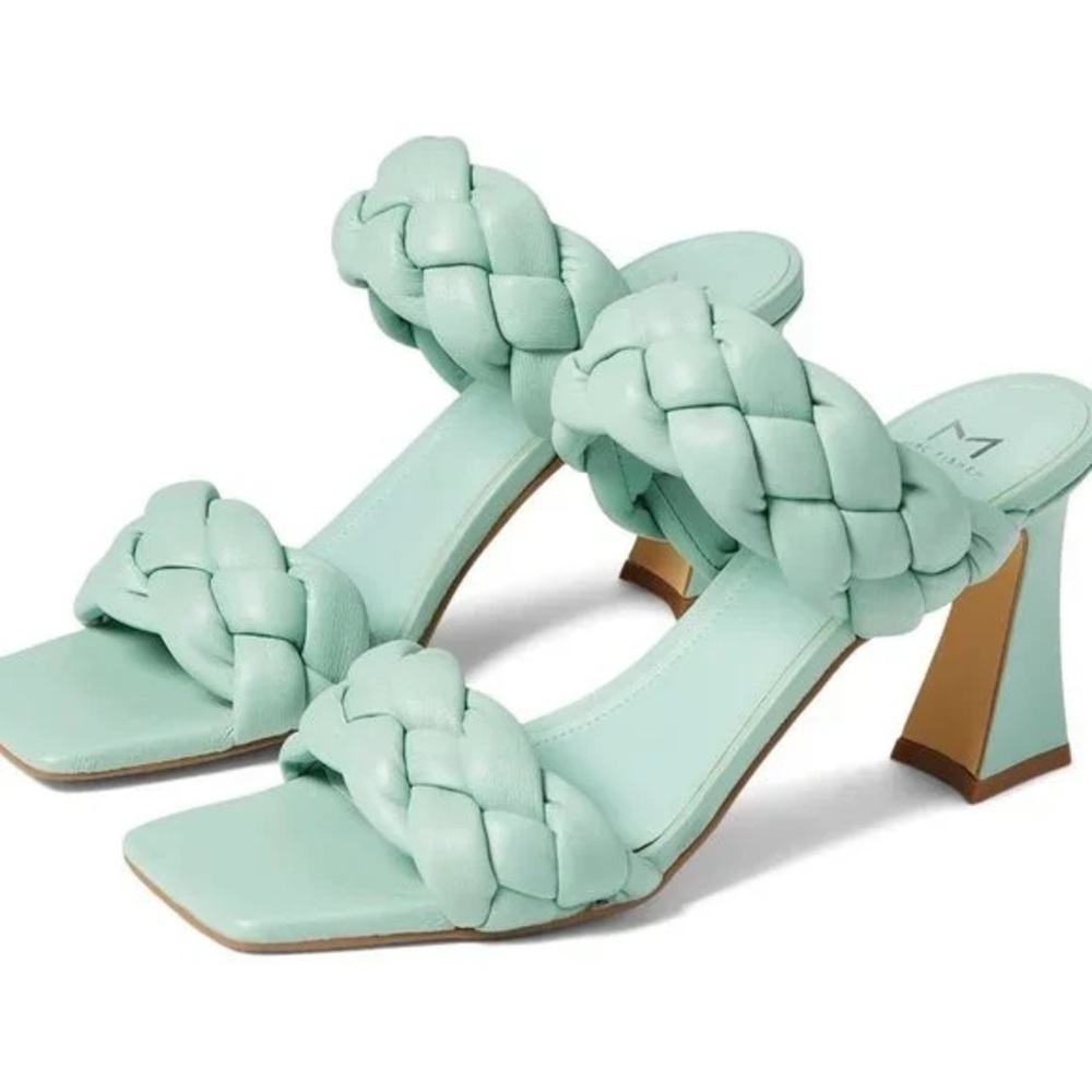 Women’s MARC ANTHONY Hammy Braided High Heel Slide Sandals- Size 8